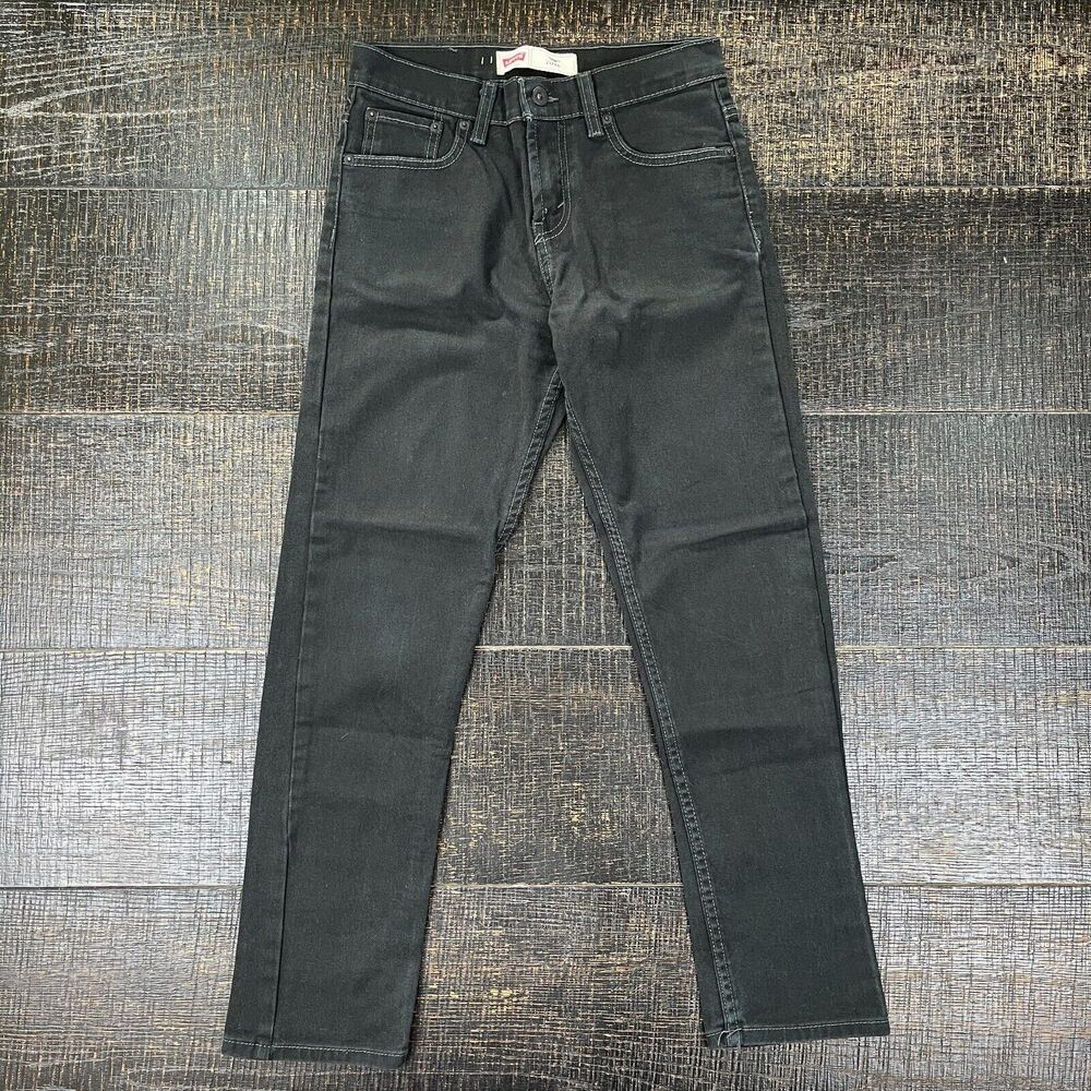 Levi's Jeans 508 Taper Dark Black Denim Pants Kid's Boy's Girl's Size 14
